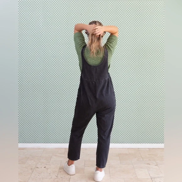 Jessie denim charcoal overalls - Sanaz - Picture 2 of 7